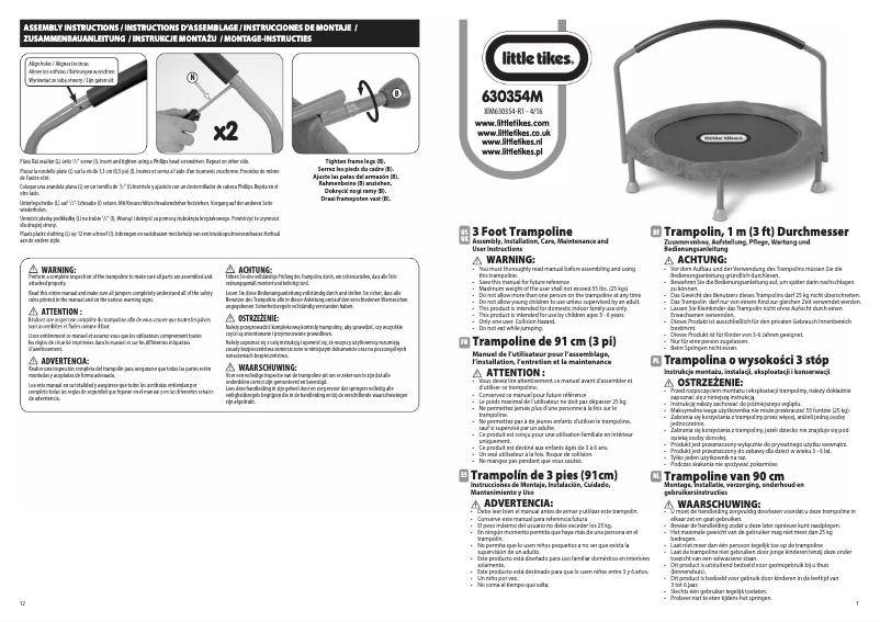 Imagen de la primera página del manual del dispositivo 3' Trampoline