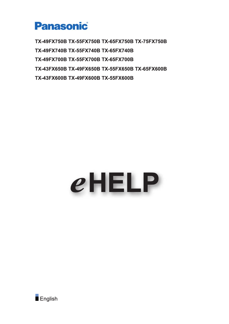 Page 1 de la notice Manuel utilisateur Panasonic TX-55FX700B