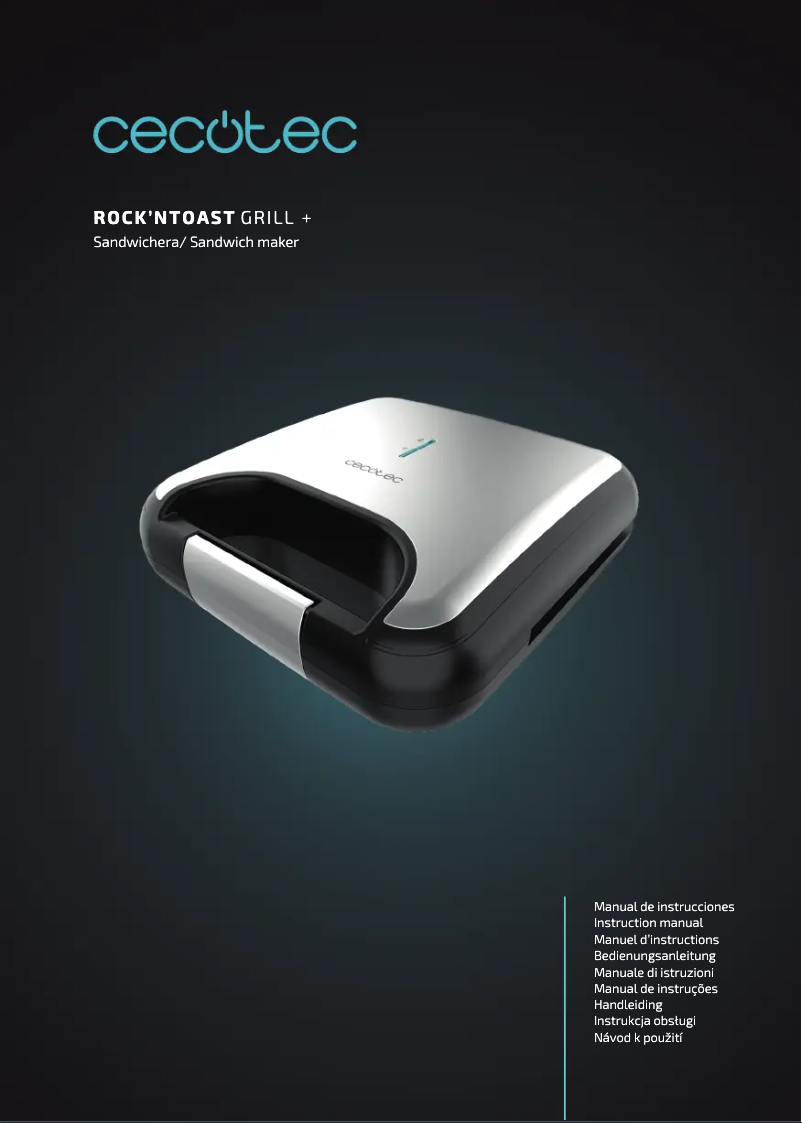Page 1 de la notice Manuel utilisateur Cecotec Rock'nToast Grill +