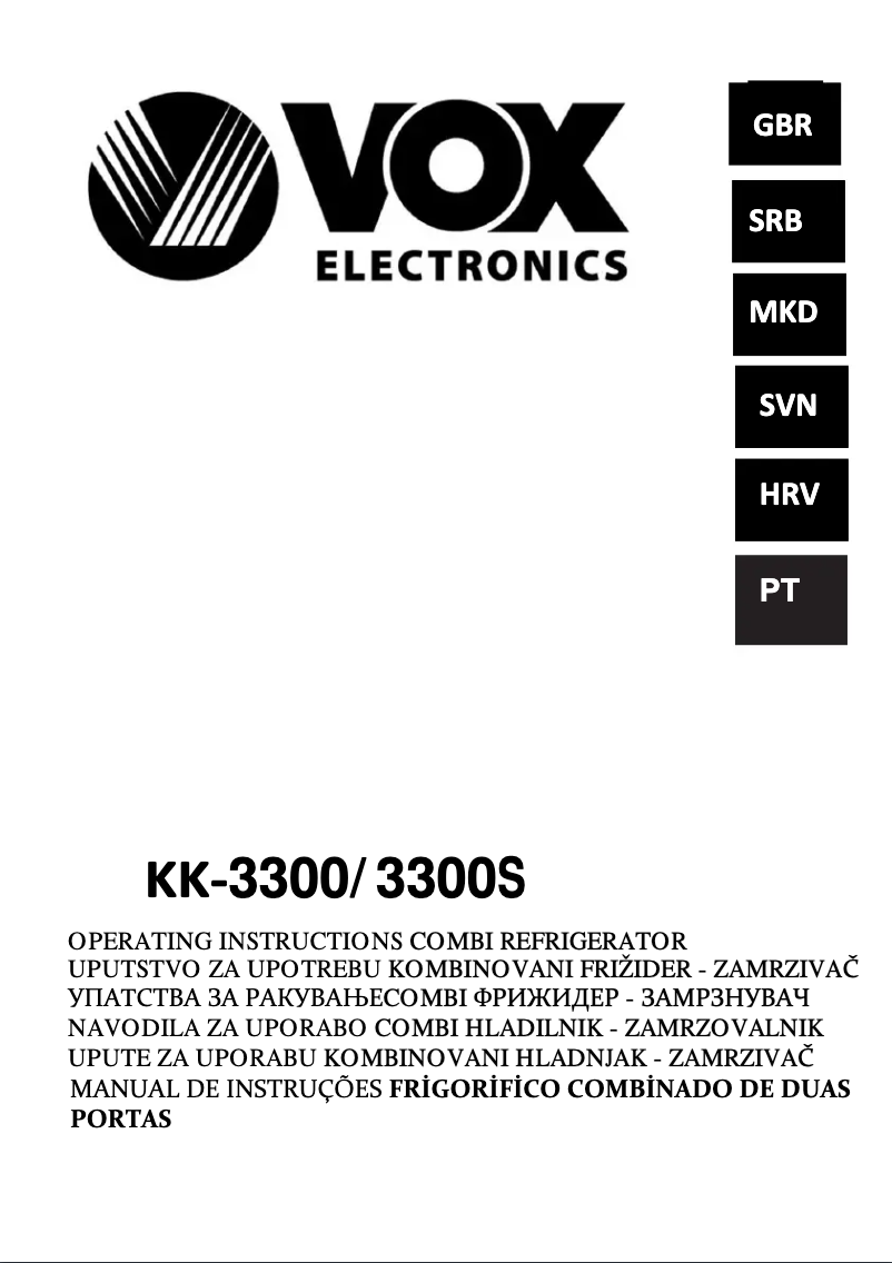 Página 1 del manual Manual de usuario VOX KK3300