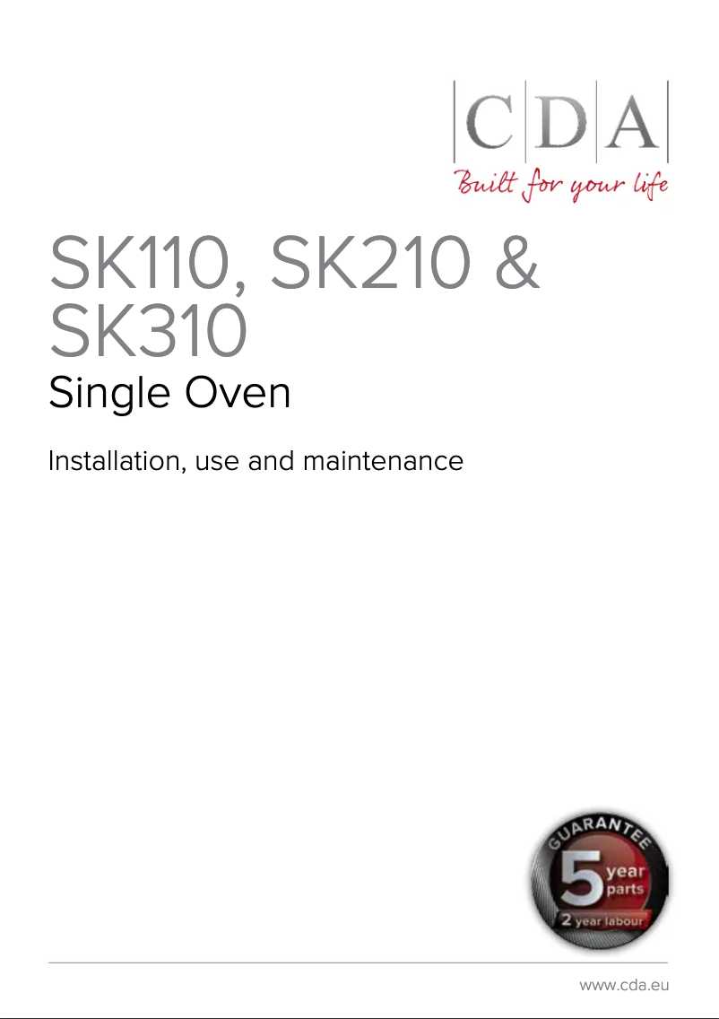 Page 1 de la notice Manuel utilisateur CDA SK210SS