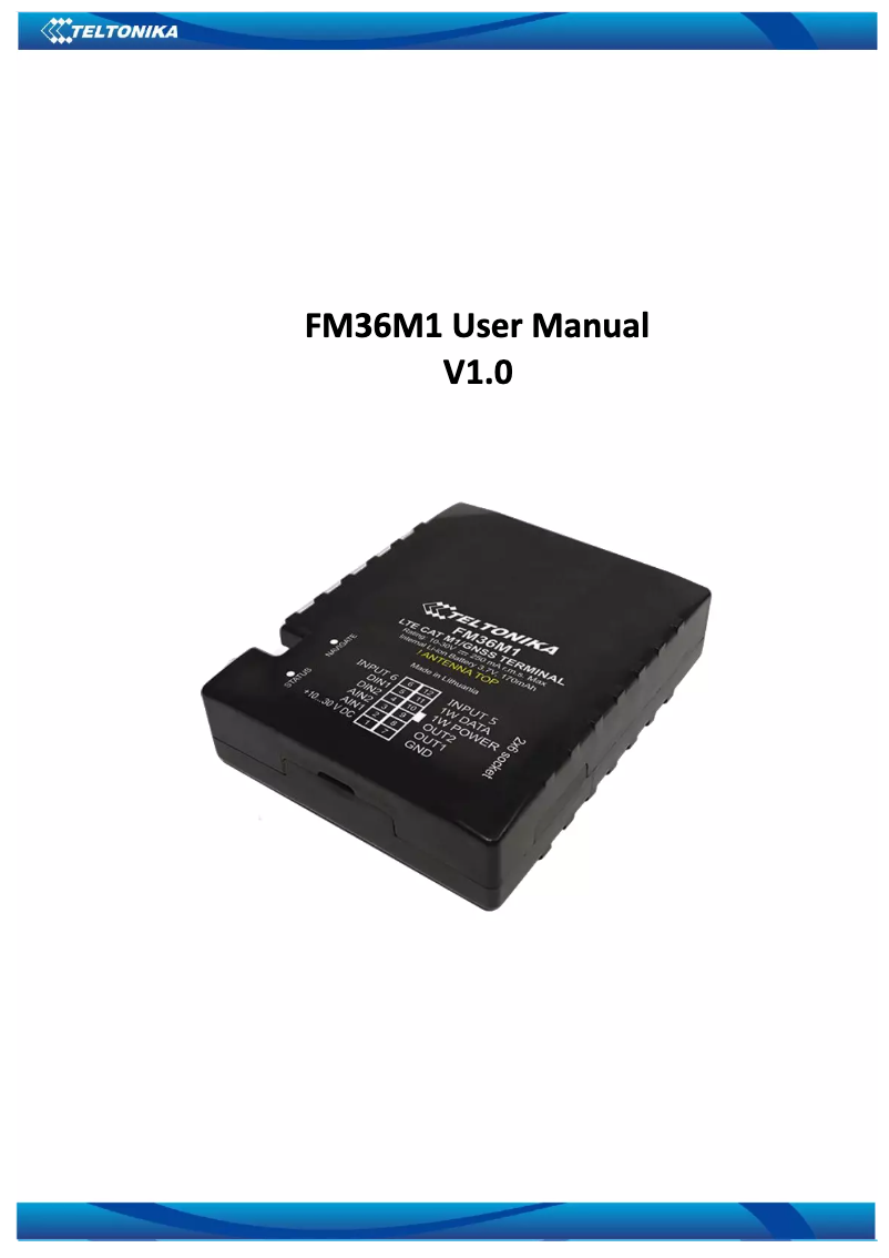 Image de la première page du manuel de l'appareil FM36M1