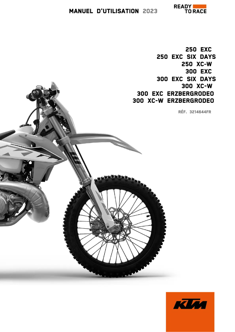 Page 1 de la notice Manuel utilisateur KTM 300 XC-W (2023)