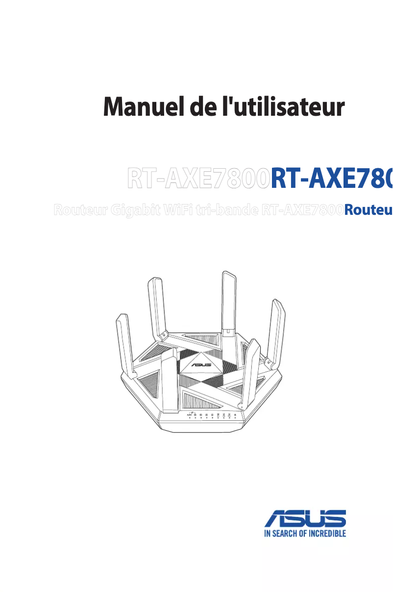 Page 1 de la notice Manuel utilisateur Asus RT-AXE7800