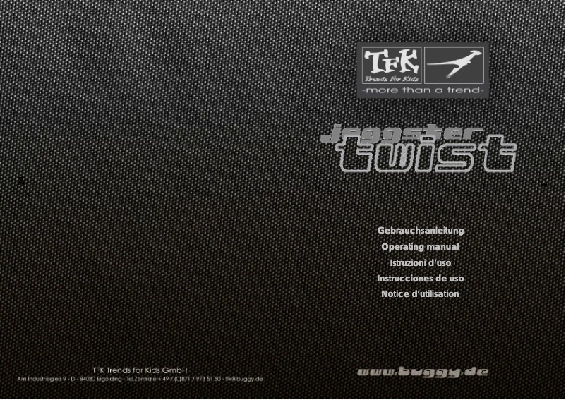 Page n°1 - Manuel utilisateur TfK Joggster Twist