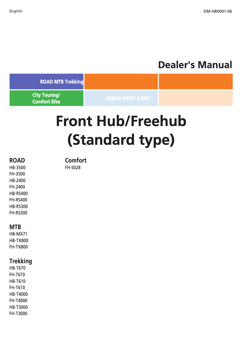 Página 1 del manual Manual de usuario Shimano HB-MX71