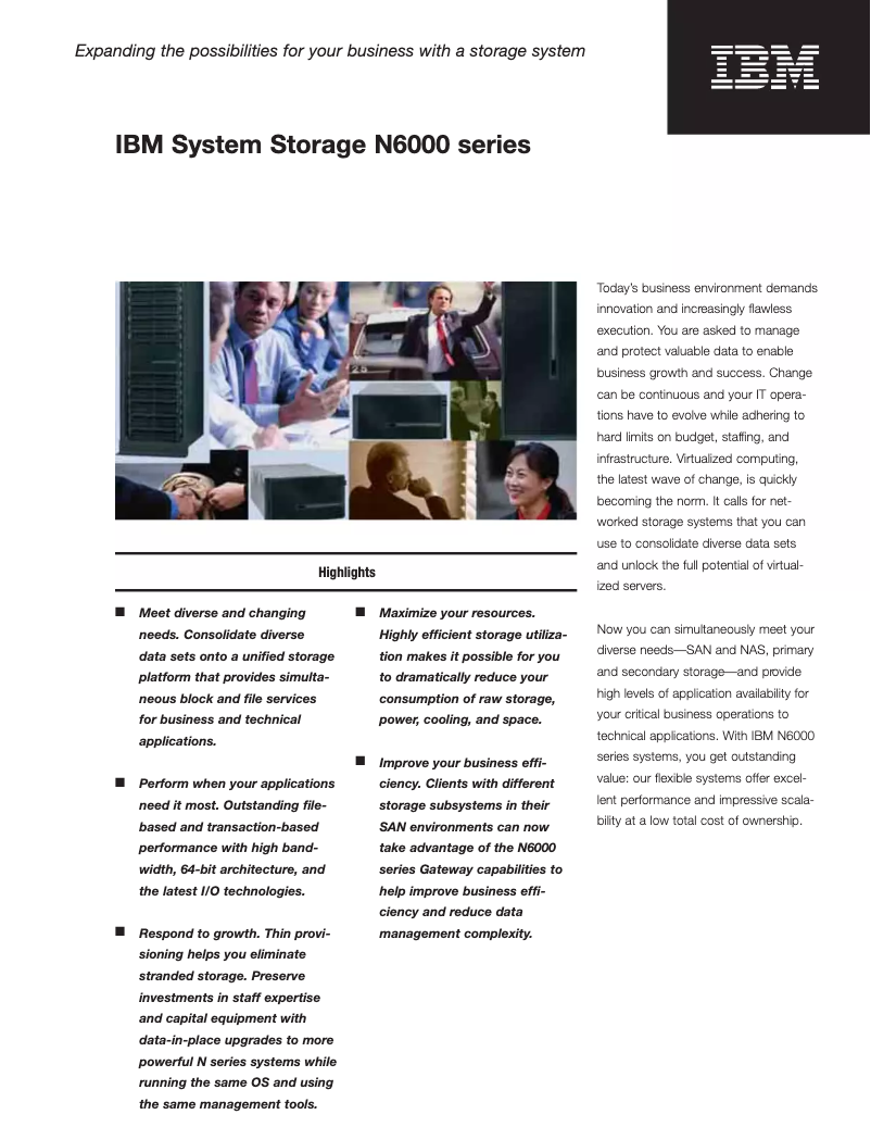 Image de la première page du manuel de l'appareil System Storage N6210