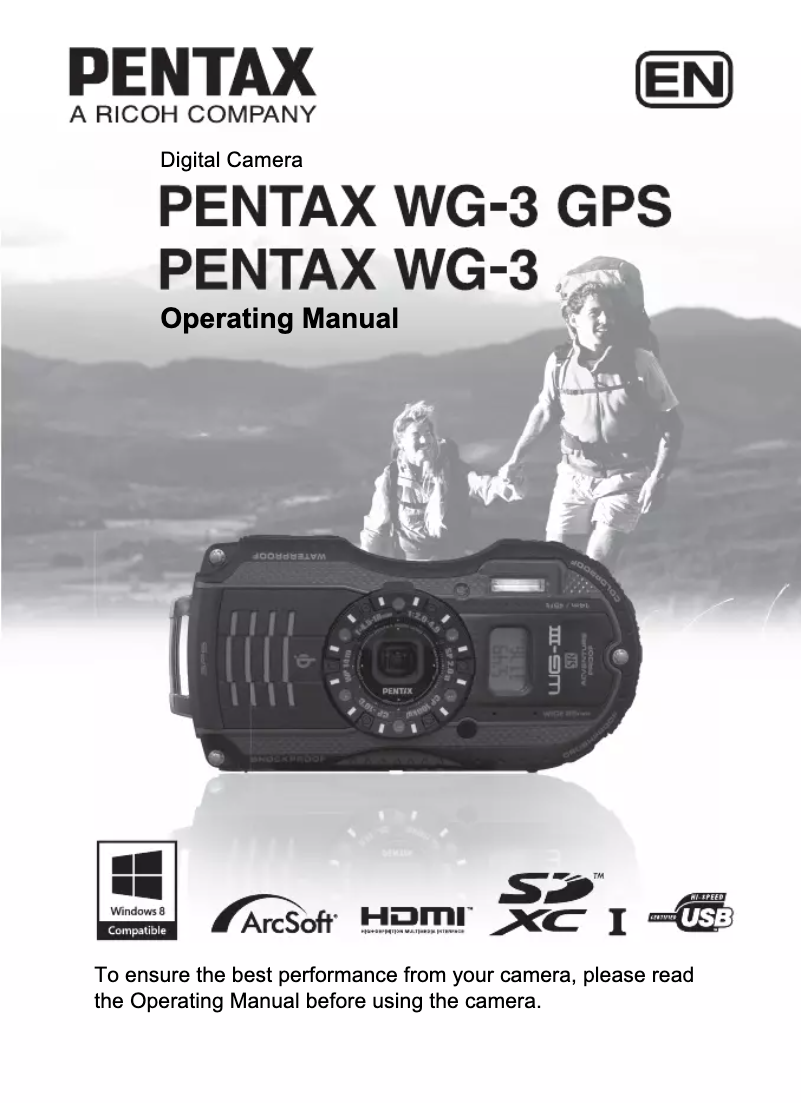 Image de la première page du manuel de l'appareil WG-3 GPS