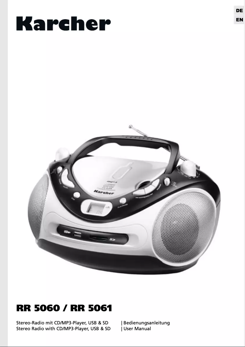 Página 1 del manual Manual de usuario Karcher Audio RR 5061