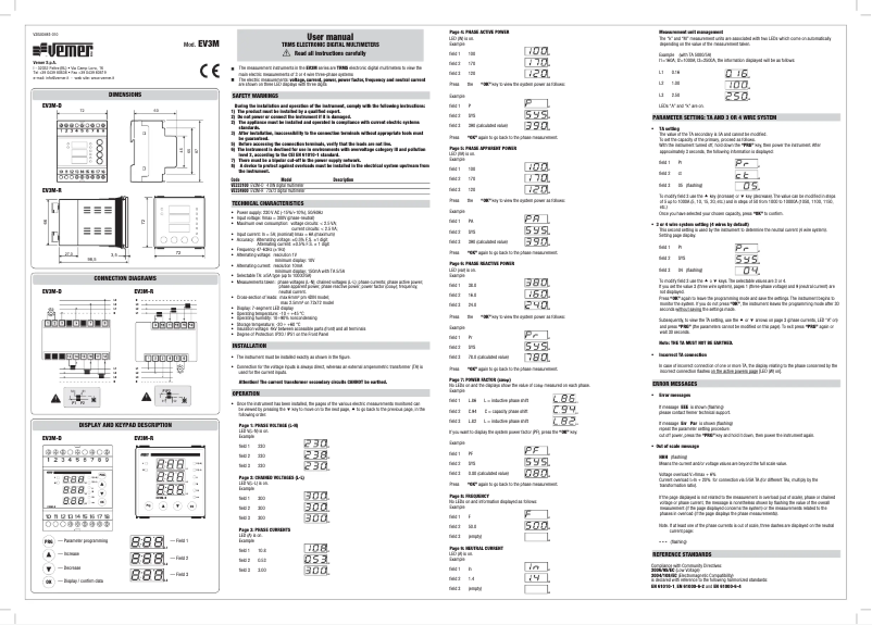 Image de la première page du manuel de l'appareil EV3M-D
