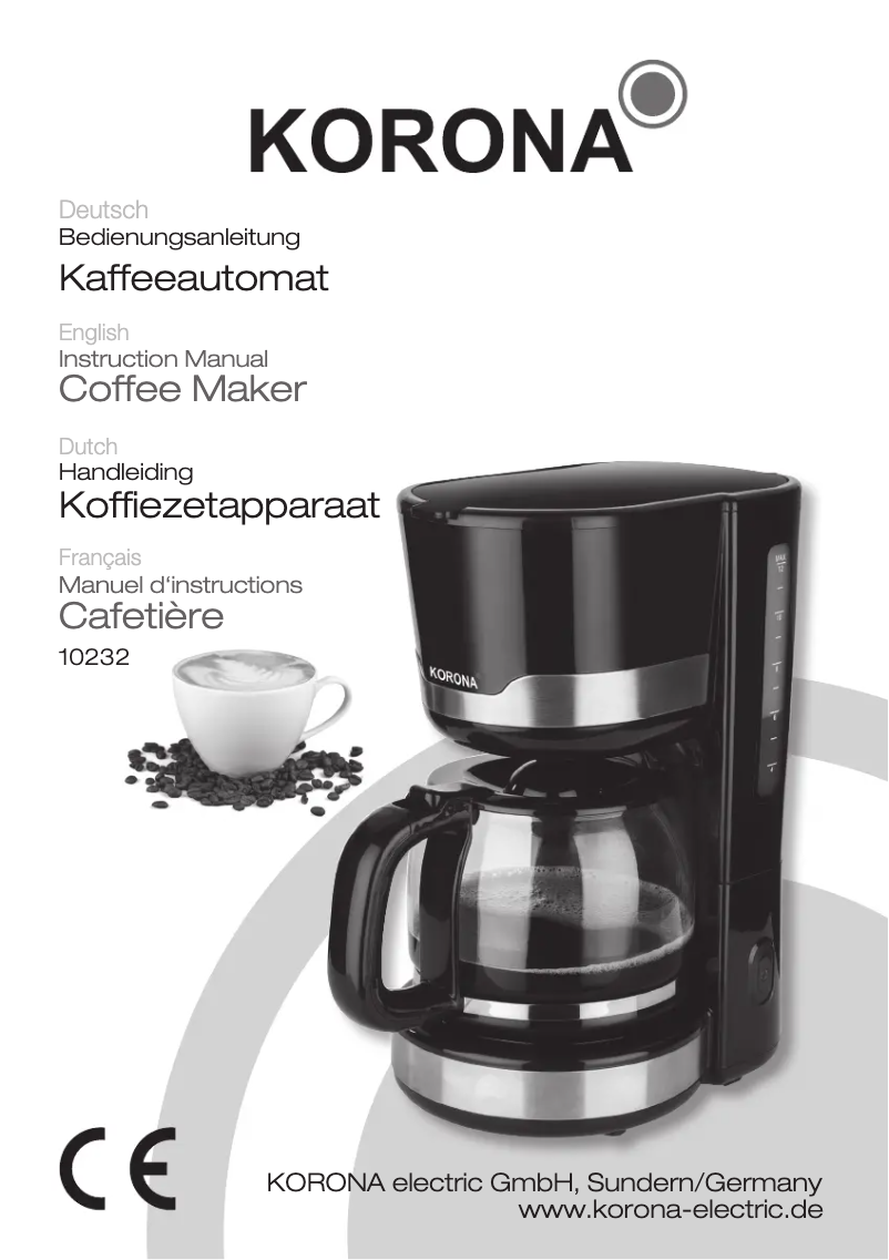 Page n°1 - Manuel utilisateur Korona 10232