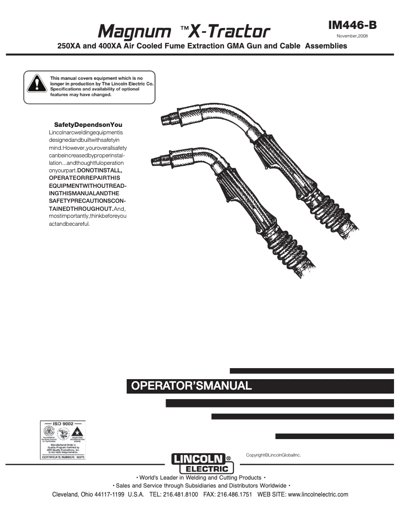 Image de la première page du manuel de l'appareil Magnum 400 XA