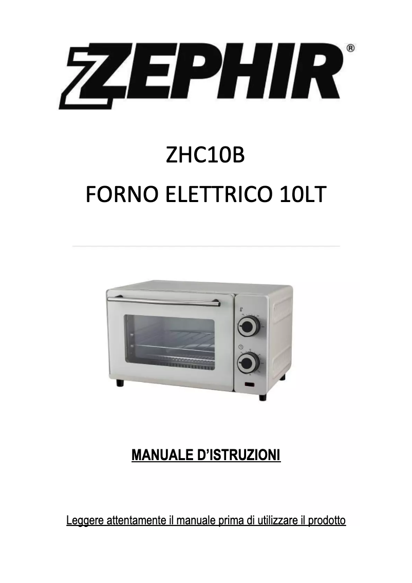 Page n°1 - Manuel utilisateur Zephir ZHC10B