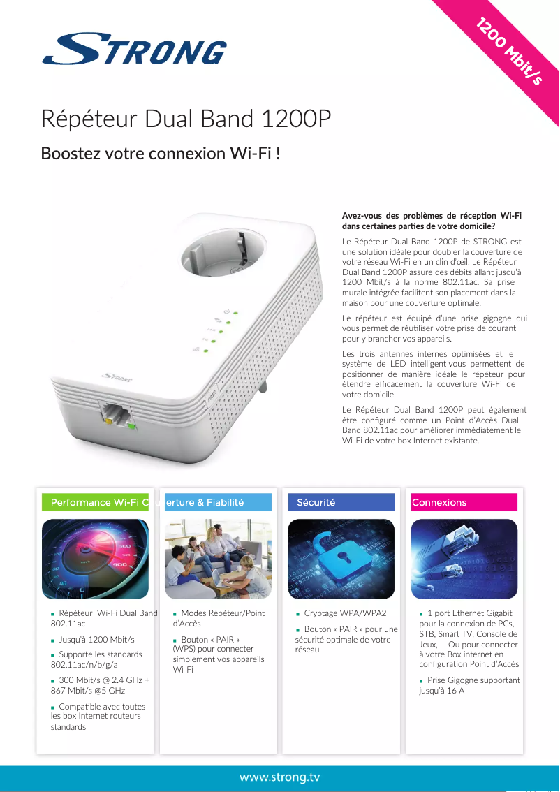 Image de la première page du manuel de l'appareil Dual Band Repeater 1200P