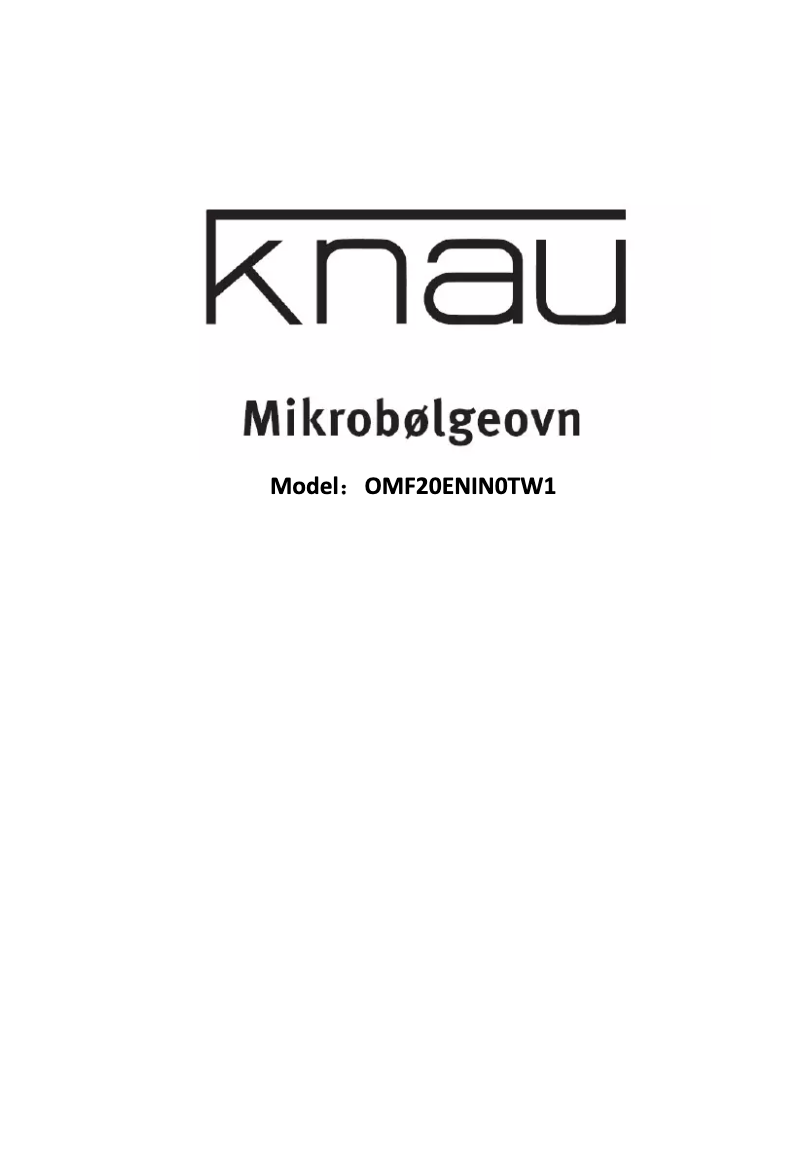 Page n°1 - Manuel utilisateur Knau OMF20ENIN0TW1