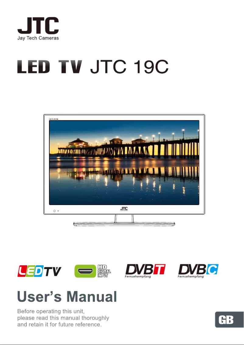 Page 1 de la notice Manuel utilisateur Jay-Tech LED TV JTC19C