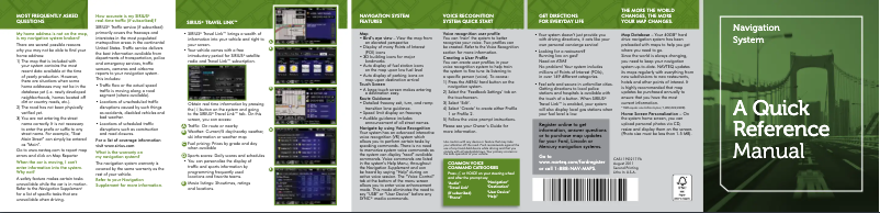 Page n°1 - Guide de démarrage rapide Lincoln MKS (2012)