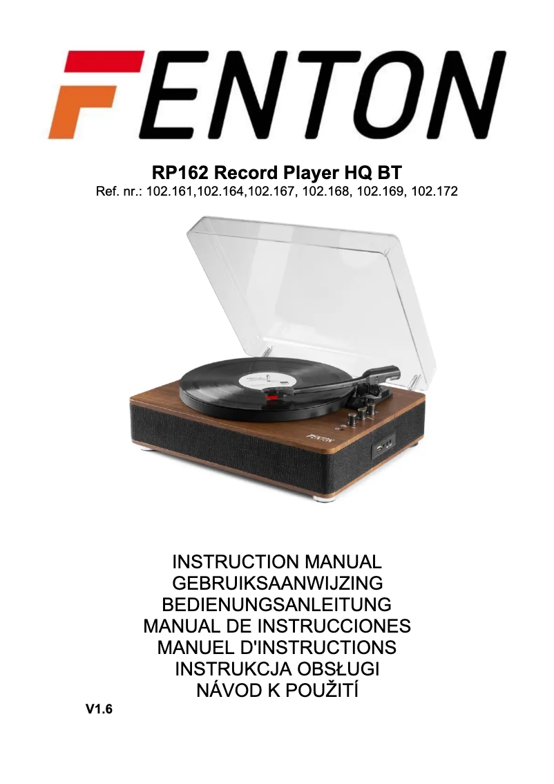 Image de la première page du manuel de l'appareil RP162