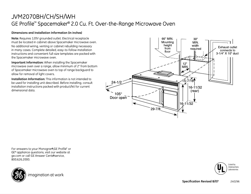 Imagen de la primera página del manual del dispositivo JVM2070SH