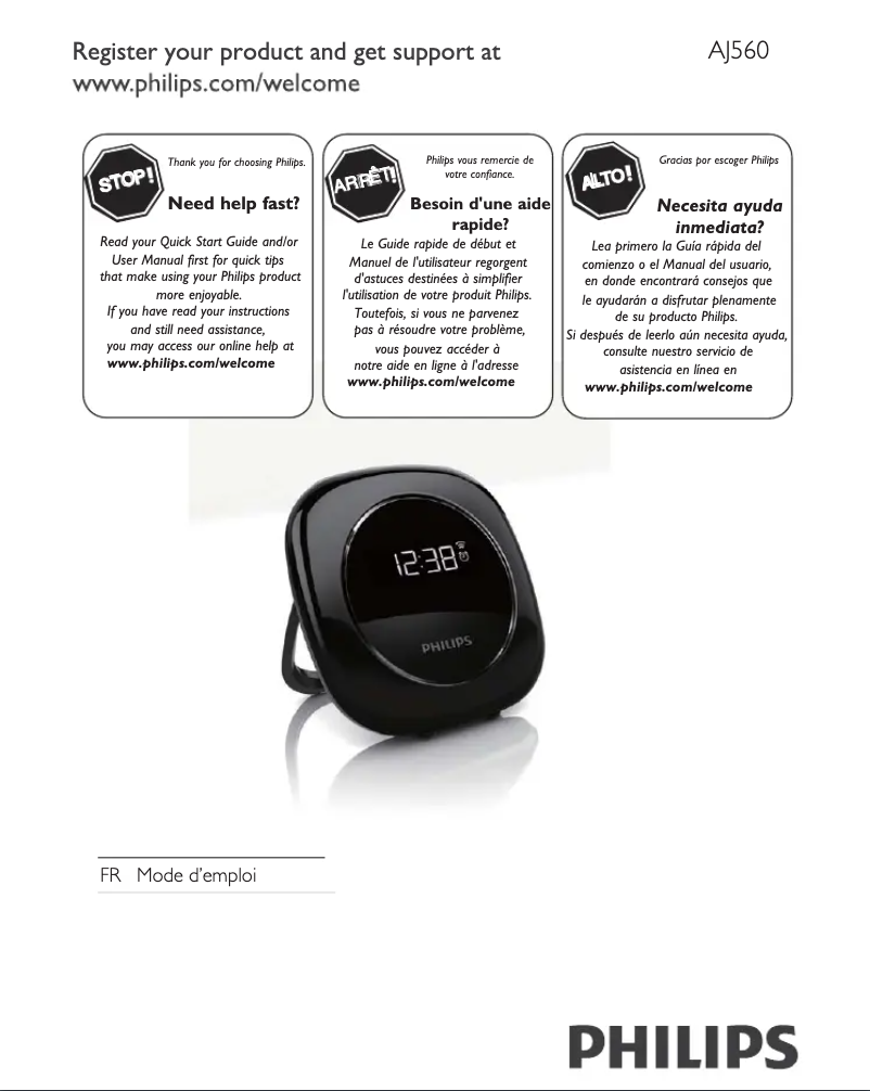 Page n°1 - Manuel utilisateur Philips AJ560