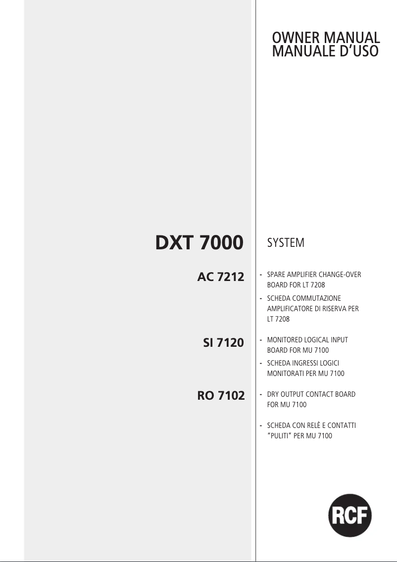 Image de la première page du manuel de l'appareil AC 7212
