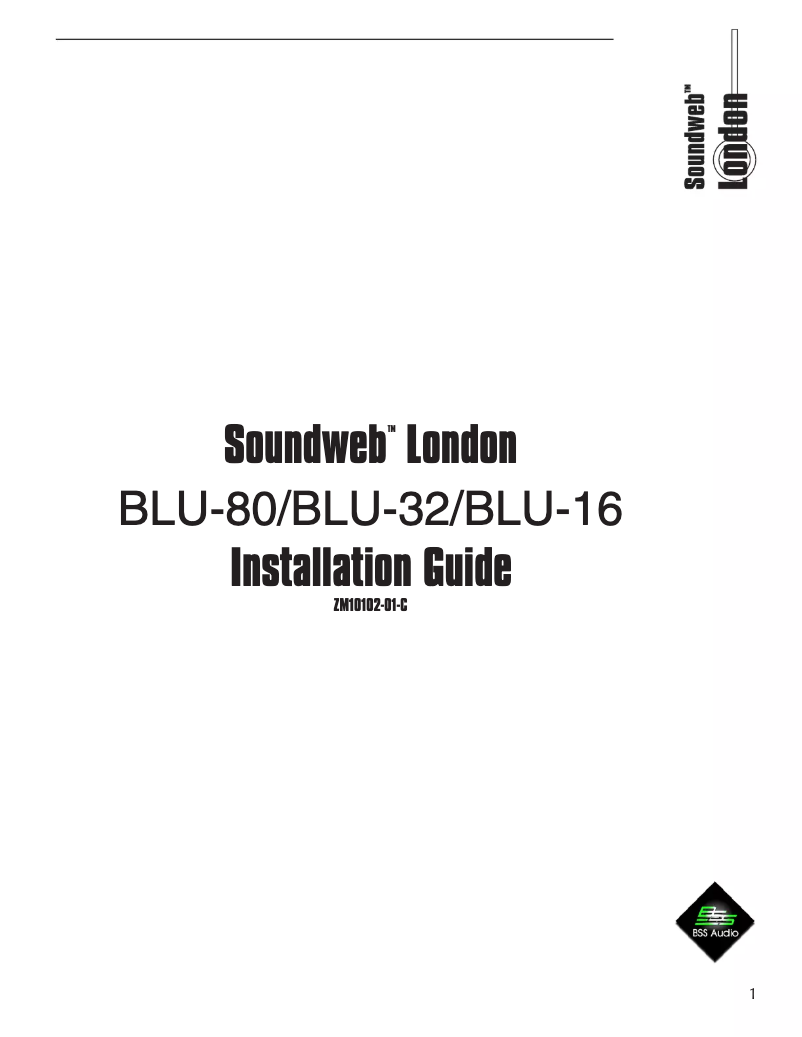 Page n°1 - Manuel utilisateur BSS Audio Soundweb London BLU-32