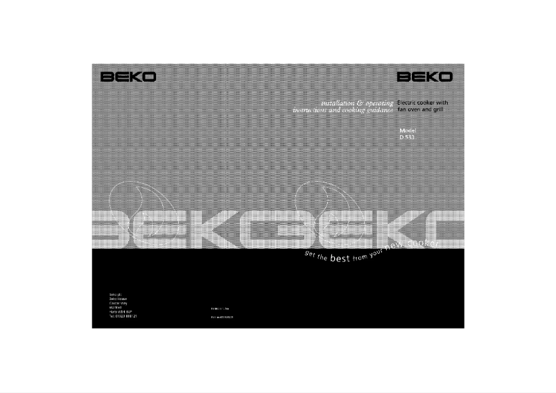 Page 1 de la notice Manuel utilisateur Beko D533