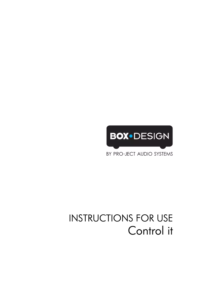 Image de la première page du manuel de l'appareil Control-IT