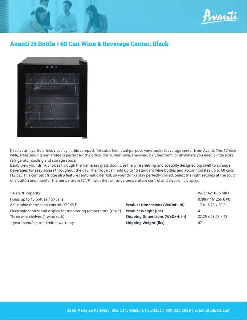 Image de la première page du manuel de l'appareil WBC16Z1B-IS