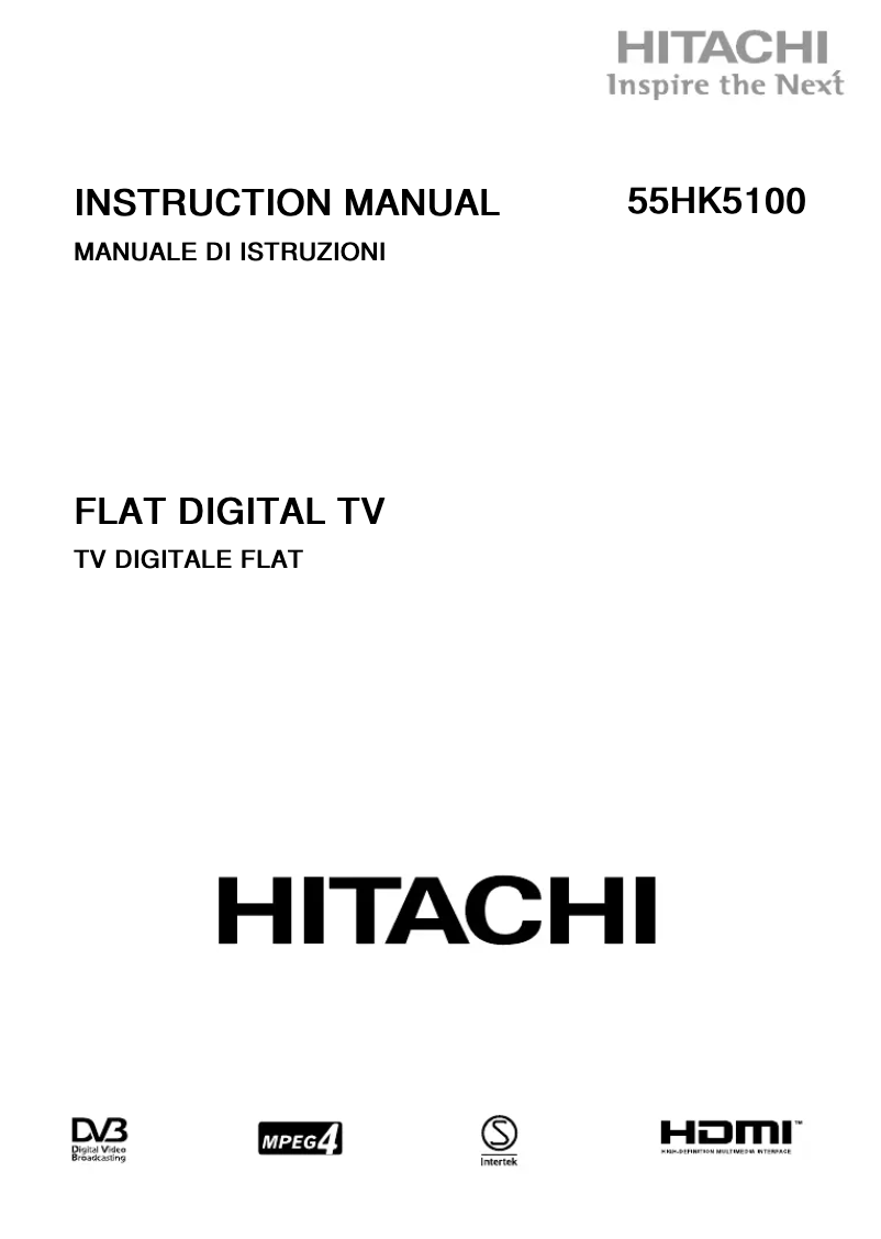 Page n°1 - Manuel utilisateur Hitachi 55HK5100