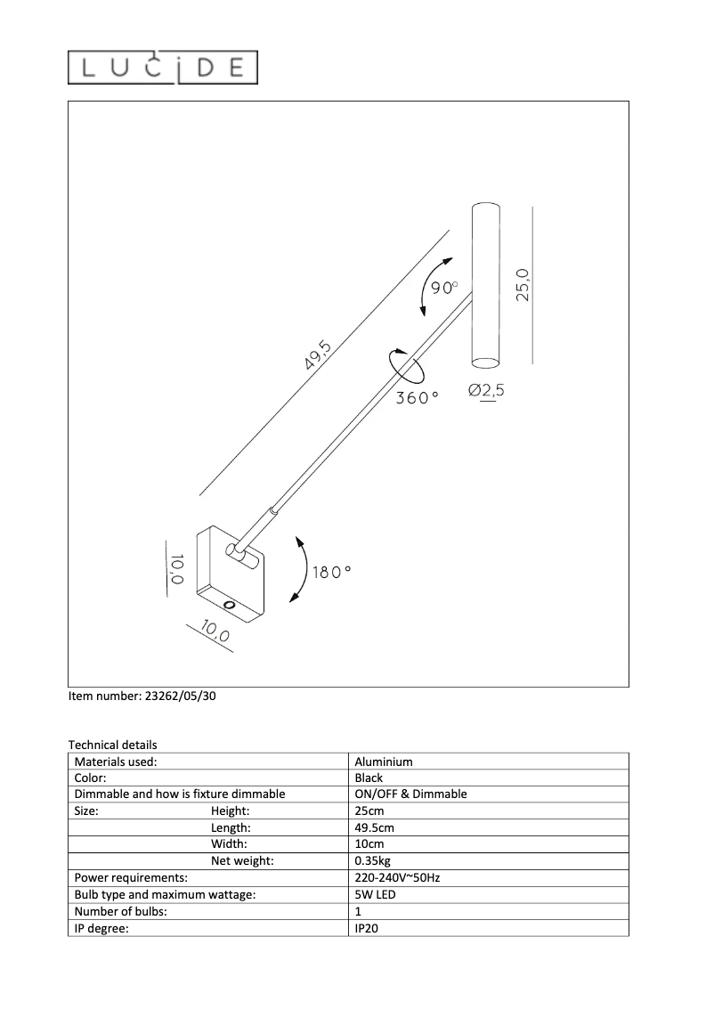 Página 1 del manual Manual de usuario Lucide Wygo