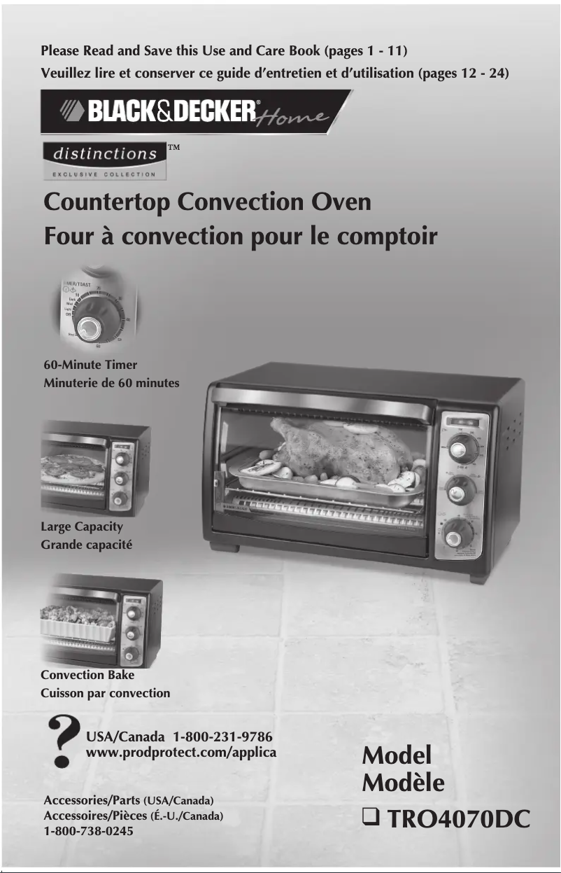 Page n°1 - Manuel utilisateur Black & Decker TRO4070DC