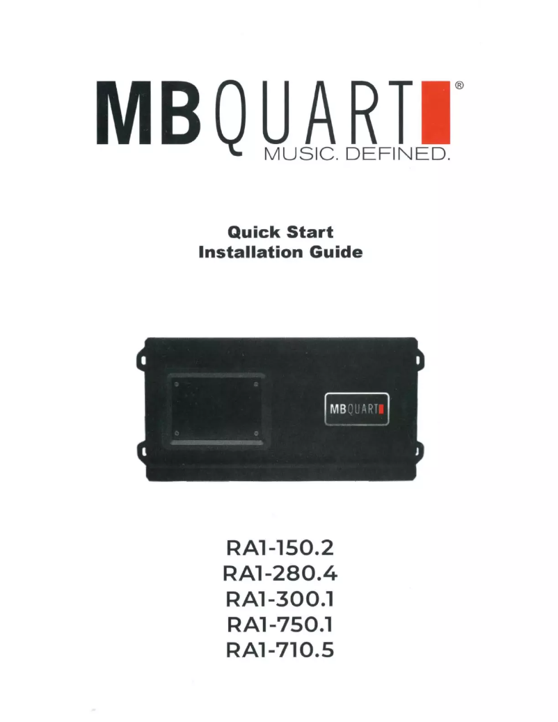 Page n°1 - Mode d'emploi MB Quart RA1-750.1