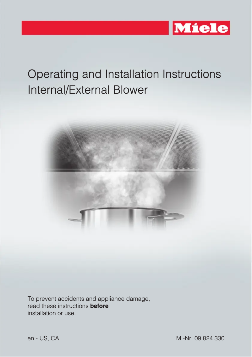 Page 1 de la notice Guide d'installation Miele DRIB XL