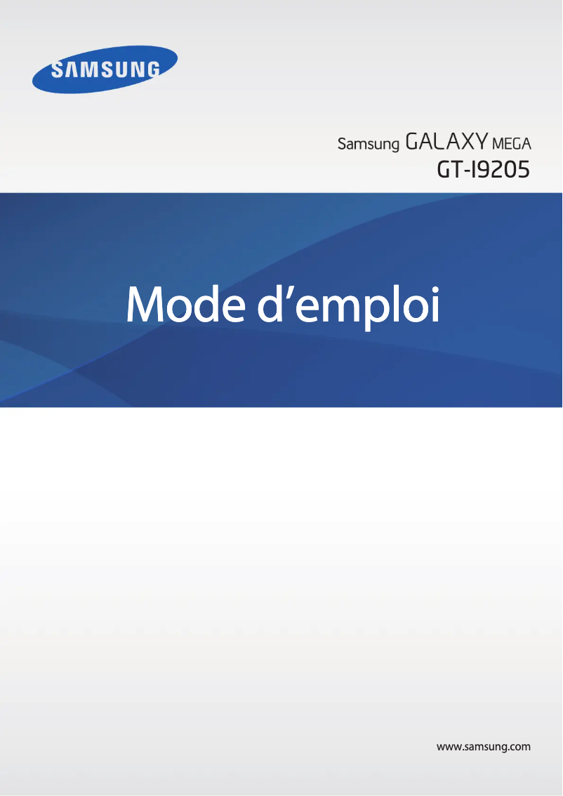 Image de la première page du manuel de l'appareil Galaxy Mega