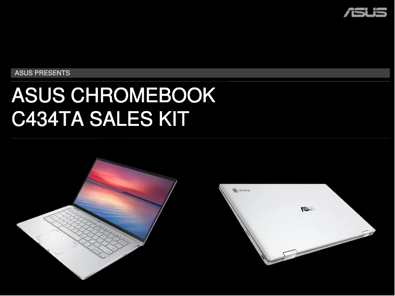 Page 1 de la notice Manuel utilisateur Asus Chromebook C434TA-E10013