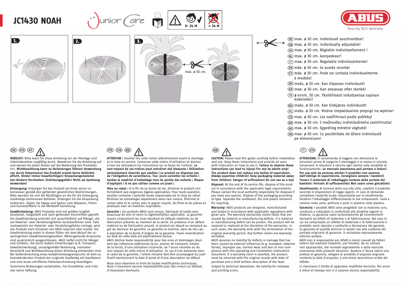 Page n°1 - Guide d'installation Abus JC1430