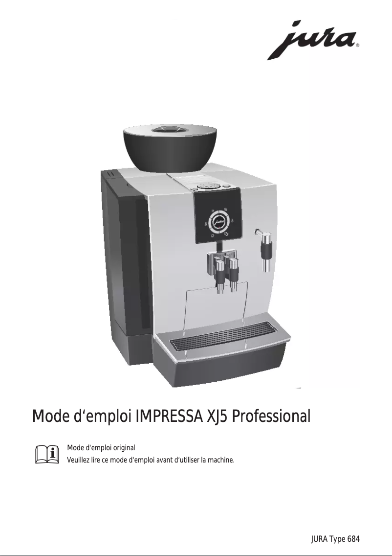 Image de la première page du manuel de l'appareil IMPRESSA XJ5 Professional