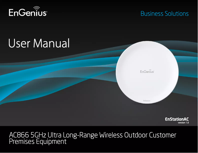 Page 1 de la notice Manuel utilisateur EnGenius EnStationac AC866