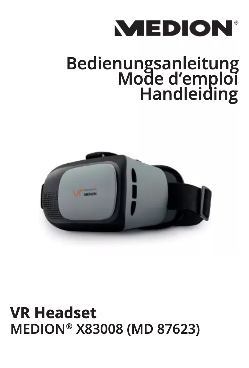 Image de la première page du manuel de l'appareil X83008 (MD 87623)