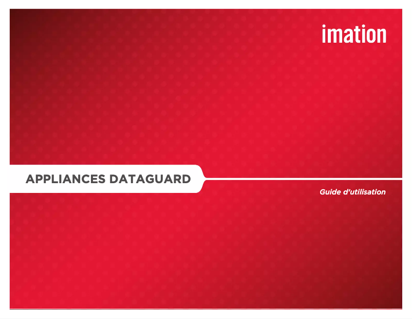 Page n°1 - Manuel utilisateur Imation DataGuard R4