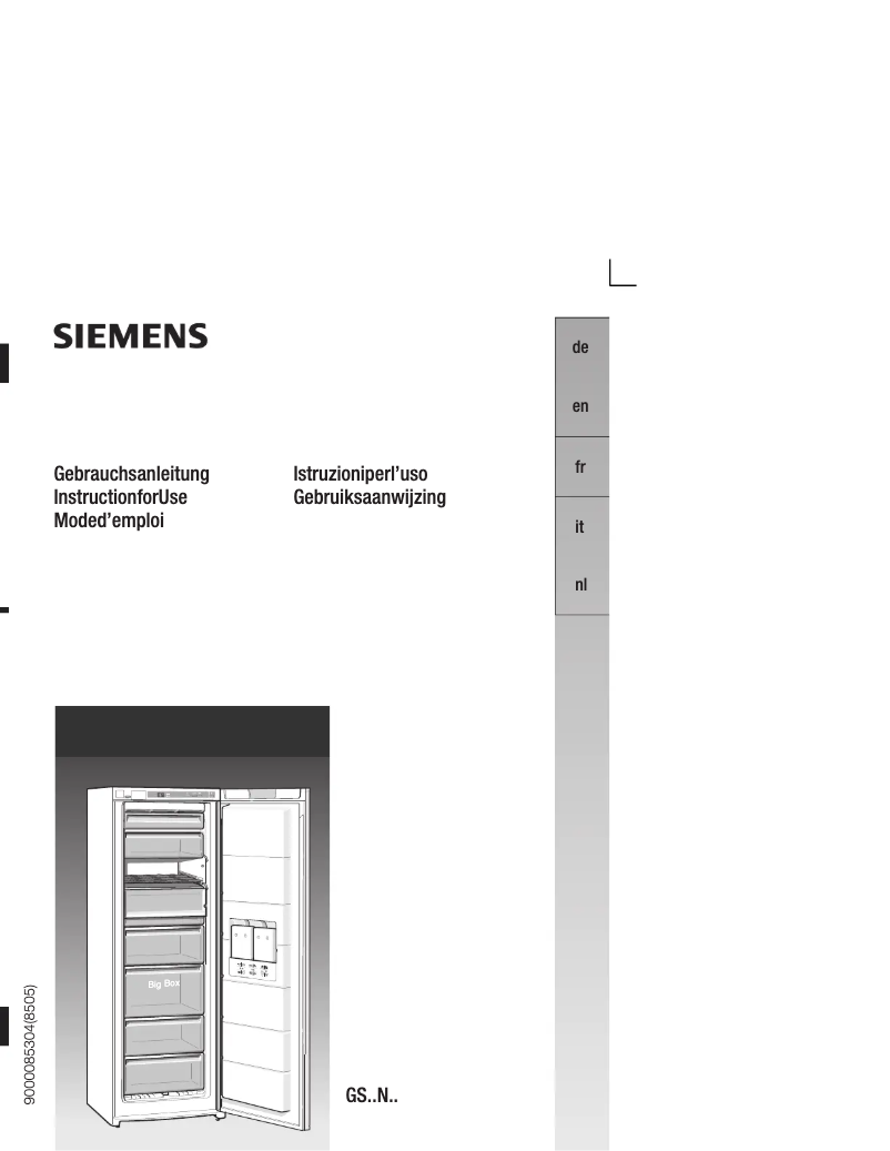 Page 1 de la notice Manuel utilisateur Siemens GS32NA90