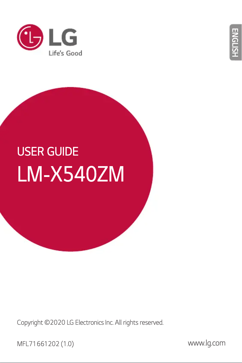 Page n°1 - Manuel utilisateur LG LMX540ZM