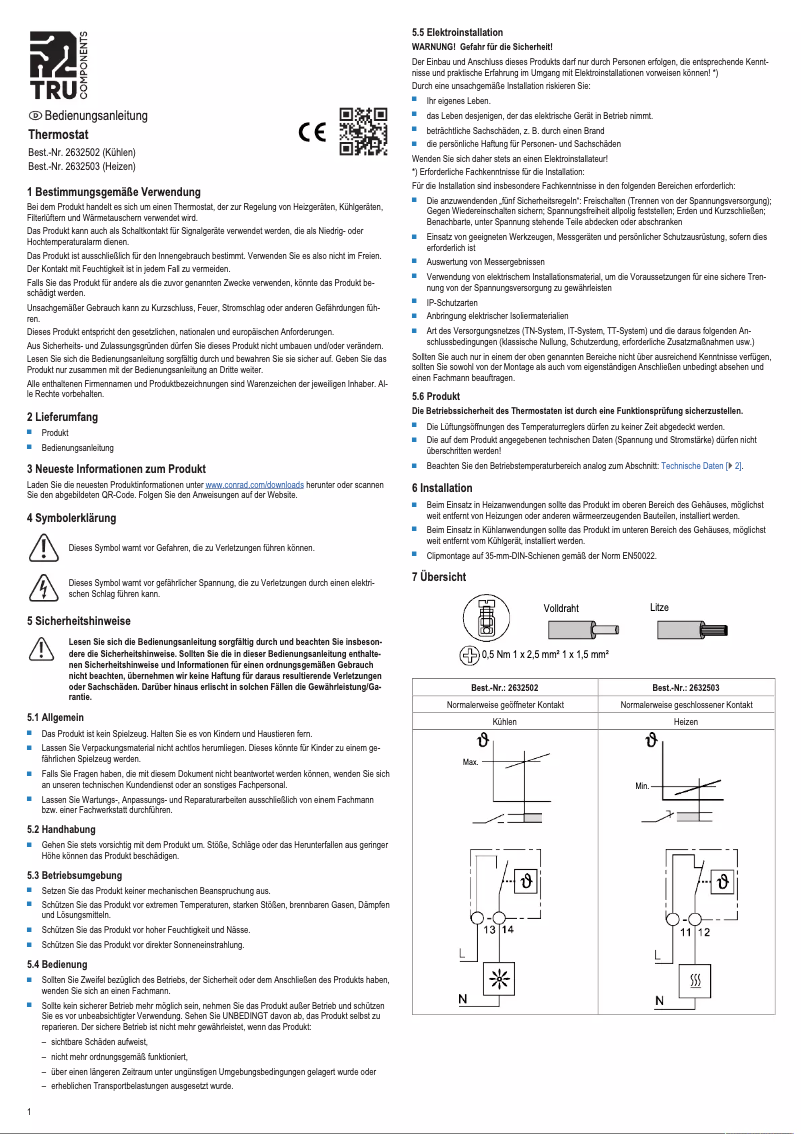 Page 1 de la notice Manuel utilisateur Tru Components TC-7T.81-240NC