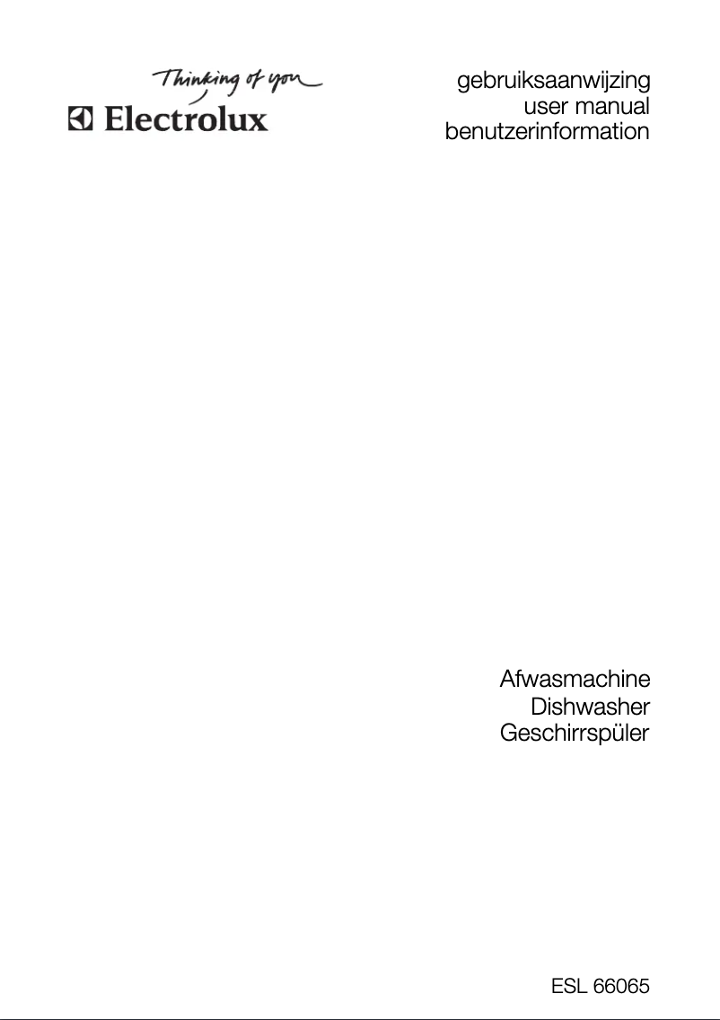 Page n°1 - Manuel utilisateur Electrolux ESL66065