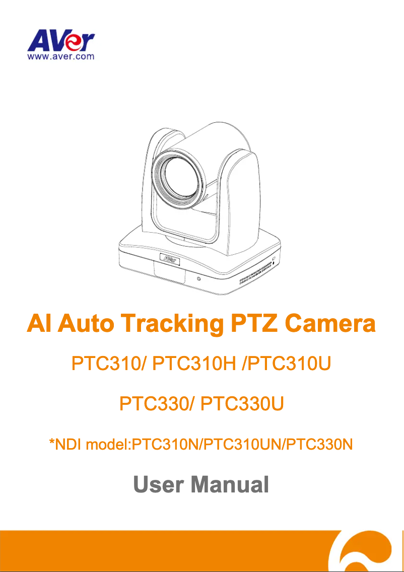 Page 1 de la notice Manuel utilisateur AVer PTC310N