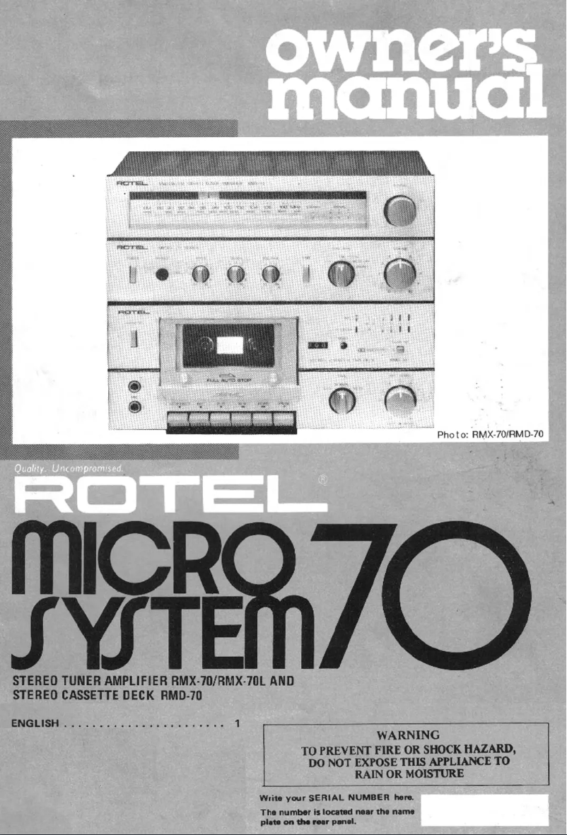 Image de la première page du manuel de l'appareil RMX-70