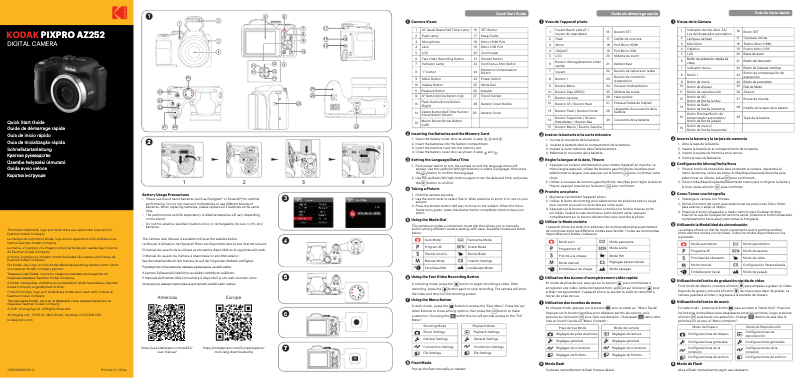 Image de la première page du manuel de l'appareil PixPro AZ252