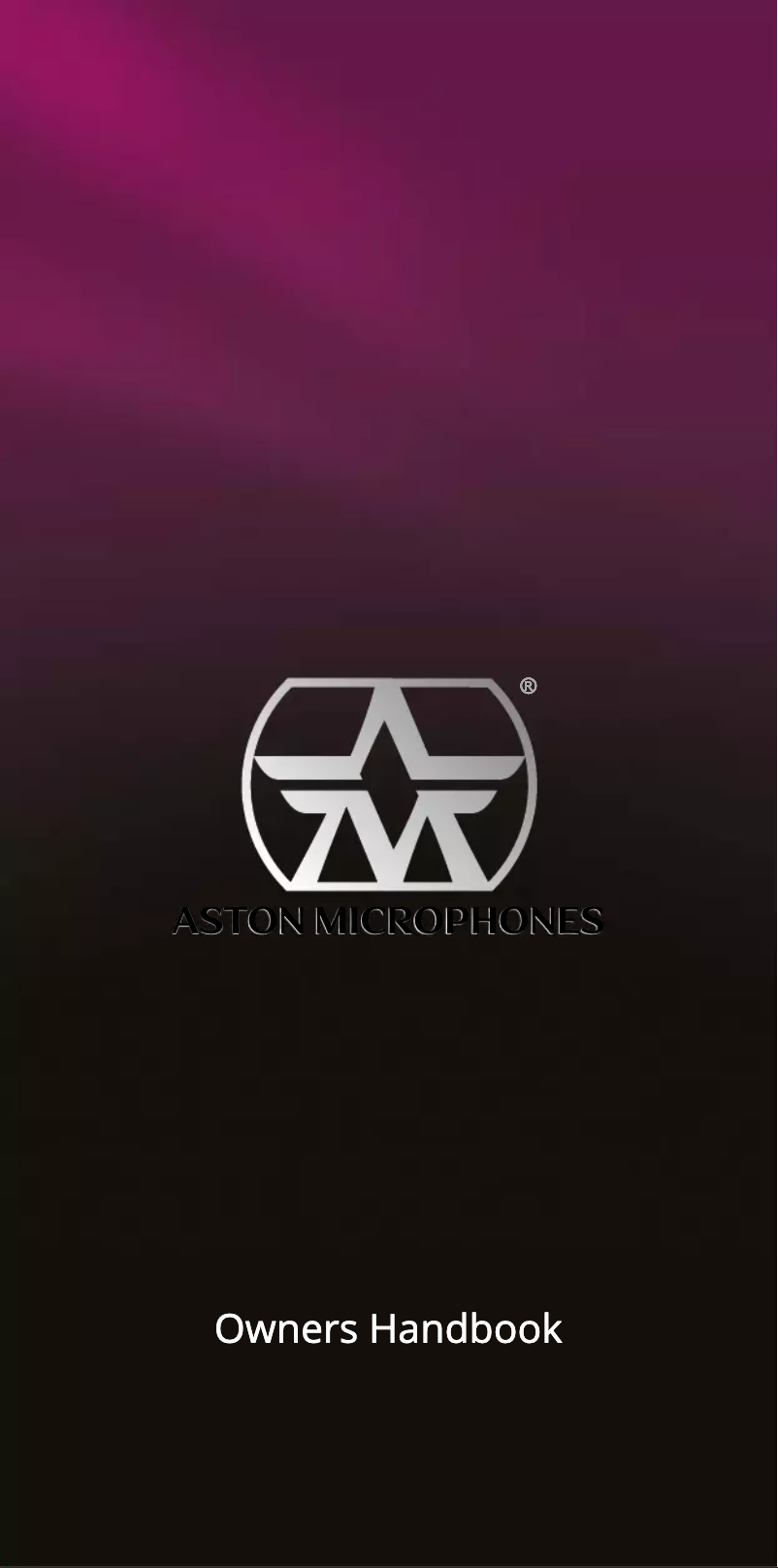 Página 1 del manual Manual de usuario Aston Microphones Starlight