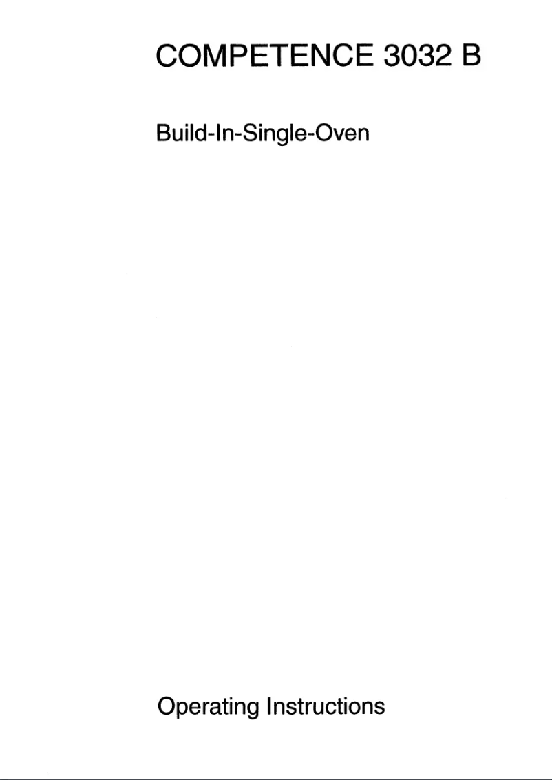Page 1 de la notice Manuel utilisateur AEG Competence 3032 B-ew